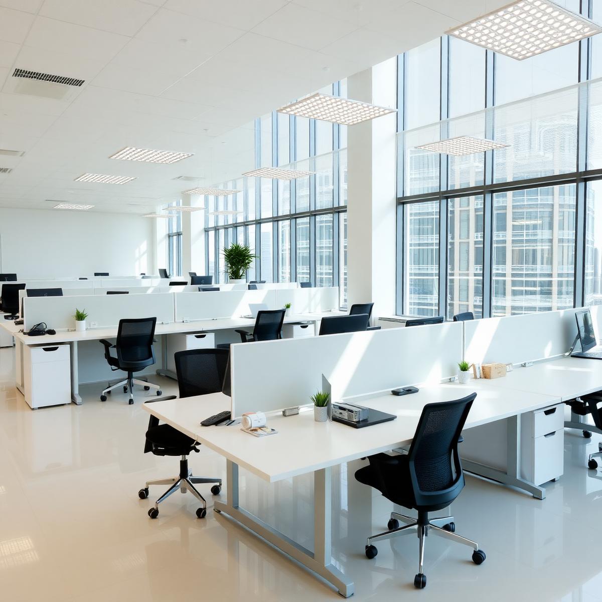 Clean and orderly modern office workspace